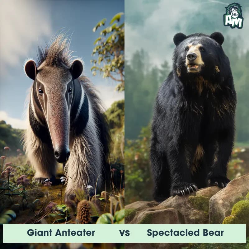 Giant Anteater vs Spectacled Bear - Animal Matchup Giant Anteater vs Spectacled Bear - Animal Matchup