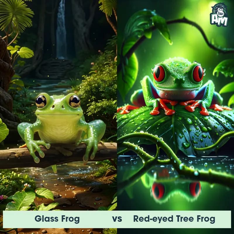 Glass Frog vs Red-Eyed Tree Frog - Animal Matchup Glass Frog vs Red-Eyed Tree Frog - Animal Matchup