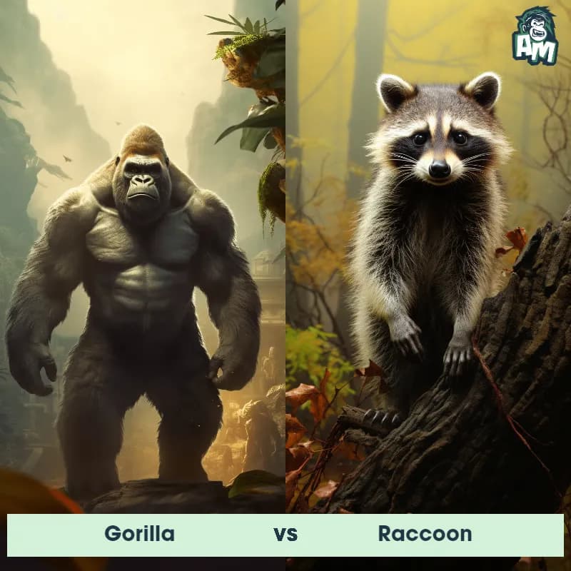 Gorilla vs Raccoon - Animal Matchup Gorilla vs Raccoon - Animal Matchup