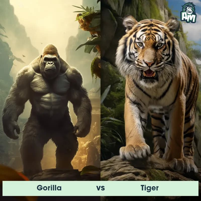 Gorilla vs Tiger - Animal Matchup Gorilla vs Tiger - Animal Matchup