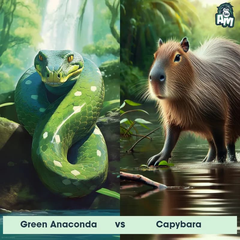 Green Anaconda vs Capybara - Animal Matchup Green Anaconda vs Capybara - Animal Matchup