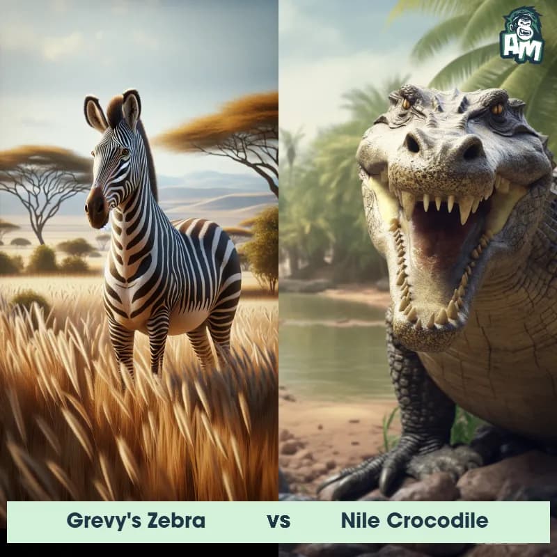 Grevy's Zebra vs Nile Crocodile - Animal Matchup Grevy's Zebra vs Nile Crocodile - Animal Matchup