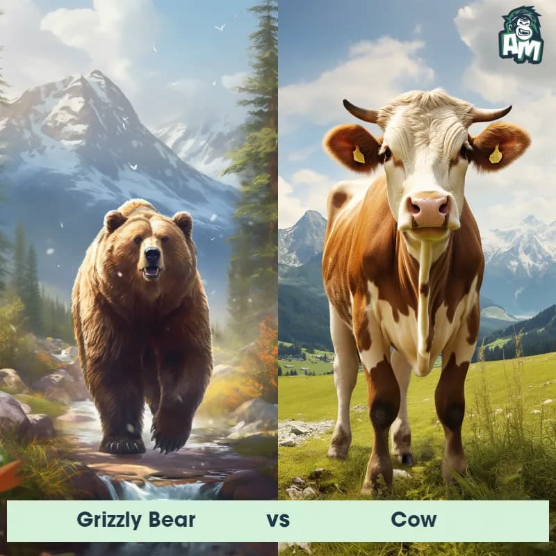 Grizzly Bear vs Cow - Animal Matchup Grizzly Bear vs Cow - Animal Matchup