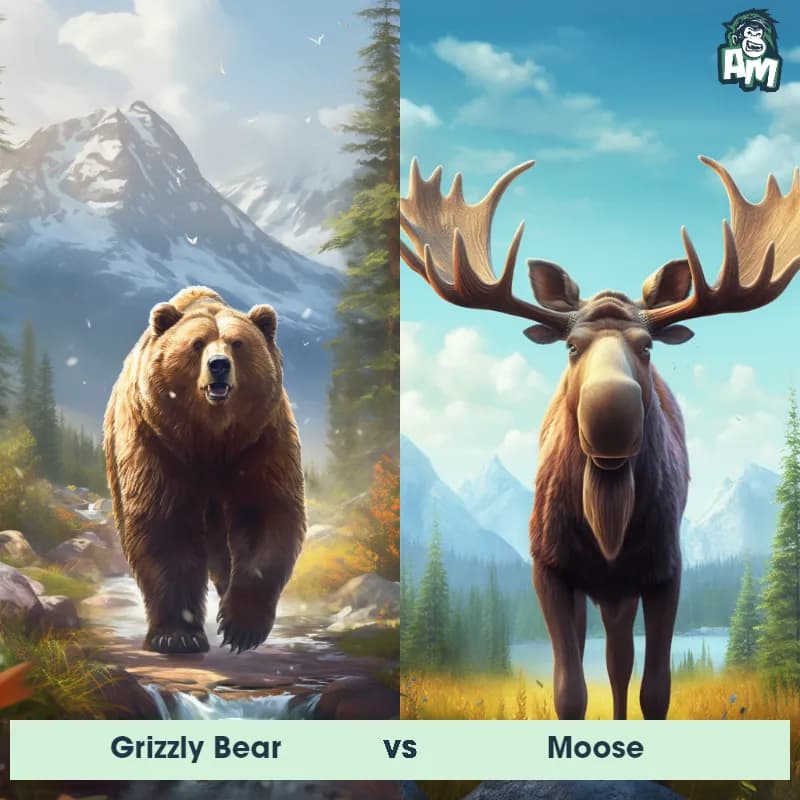 Grizzly Bear vs Moose - Animal Matchup Grizzly Bear vs Moose - Animal Matchup