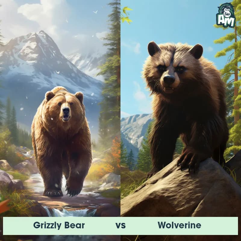 Grizzly Bear vs Wolverine - Animal Matchup Grizzly Bear vs Wolverine - Animal Matchup