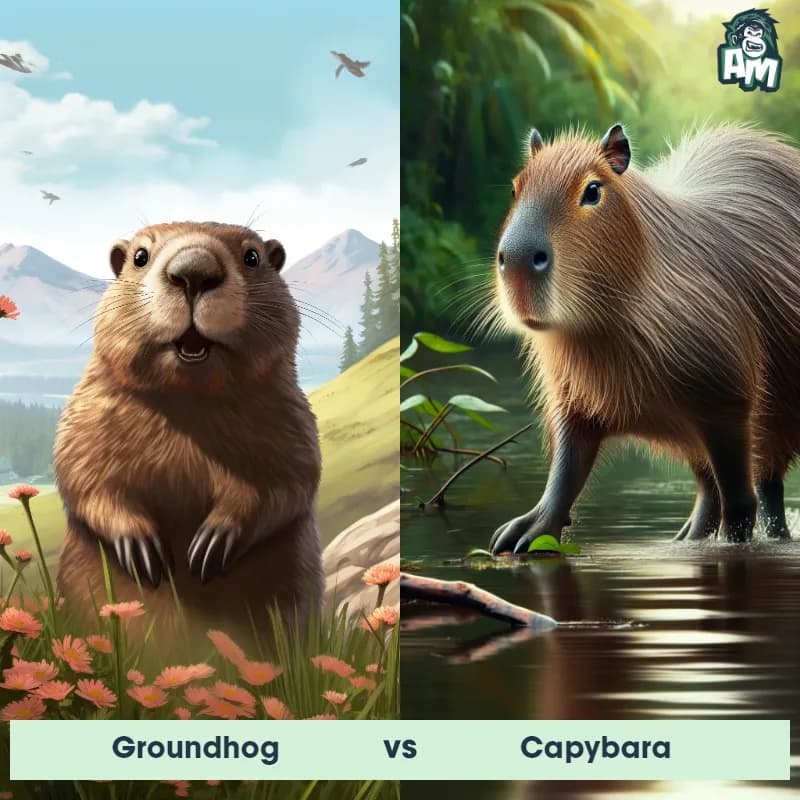 Groundhog vs Capybara - Animal Matchup Groundhog vs Capybara - Animal Matchup
