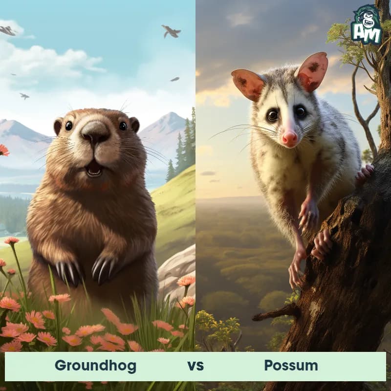 Groundhog vs Possum - Animal Matchup Groundhog vs Possum - Animal Matchup