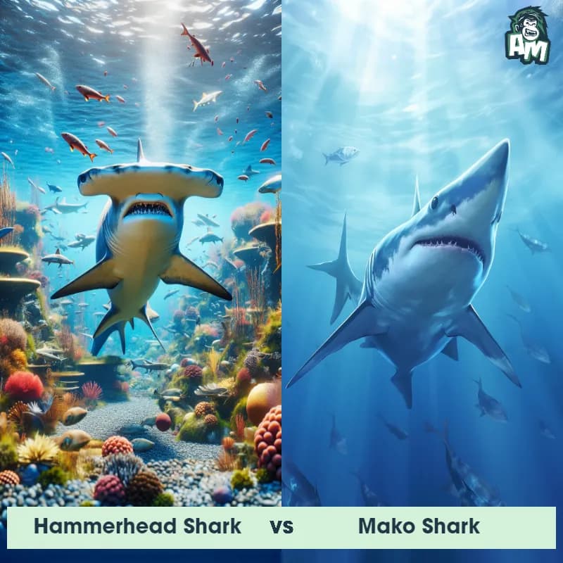 Hammerhead Shark vs Mako Shark - Animal Matchup Hammerhead Shark vs Mako Shark - Animal Matchup