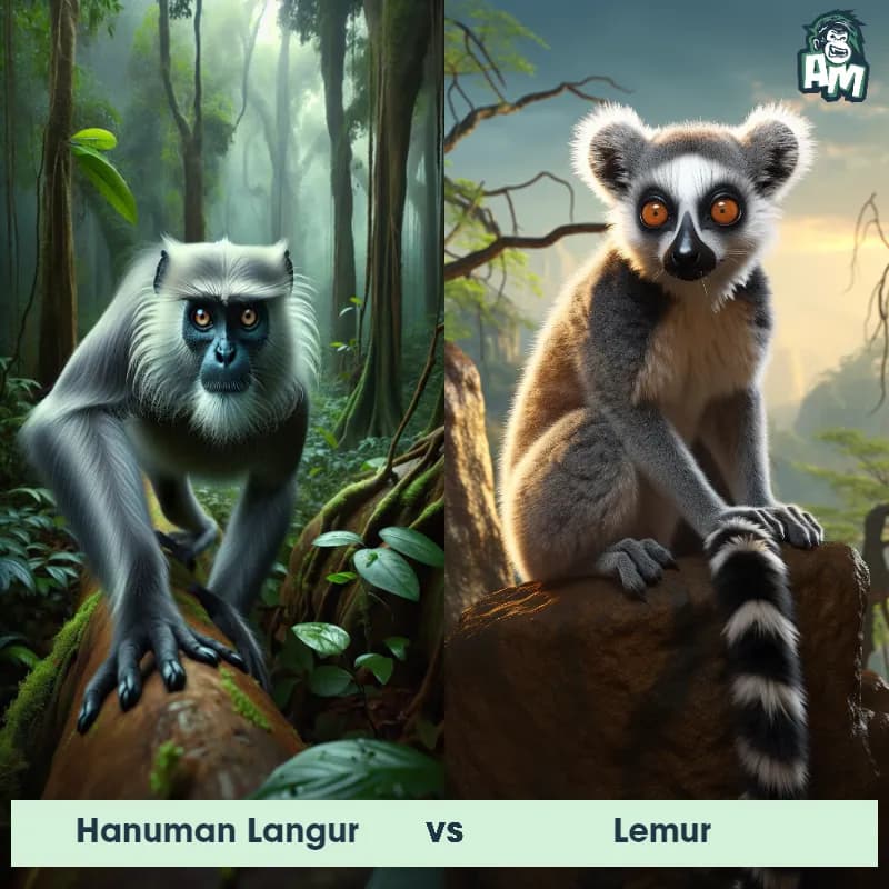 Hanuman Langur vs Lemur - Animal Matchup Hanuman Langur vs Lemur - Animal Matchup