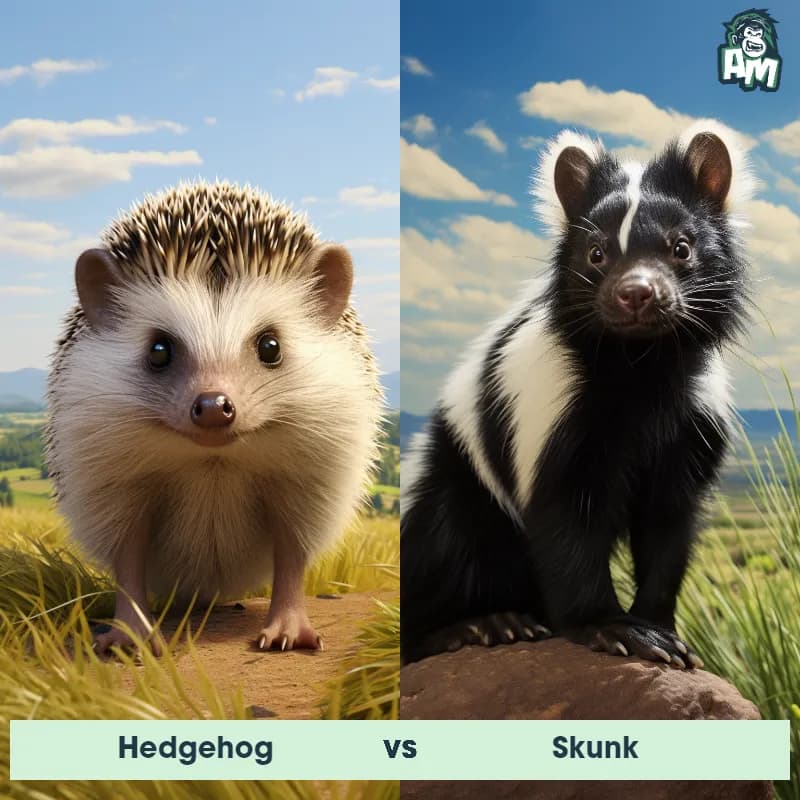 Hedgehog vs Skunk - Animal Matchup Hedgehog vs Skunk - Animal Matchup