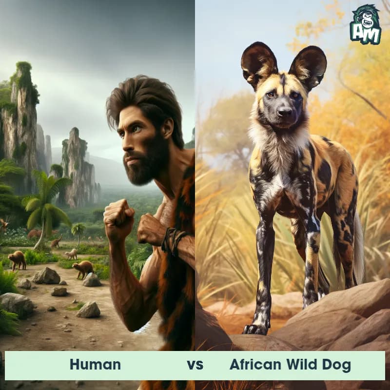 Human vs African Wild Dog - Animal Matchup Human vs African Wild Dog - Animal Matchup