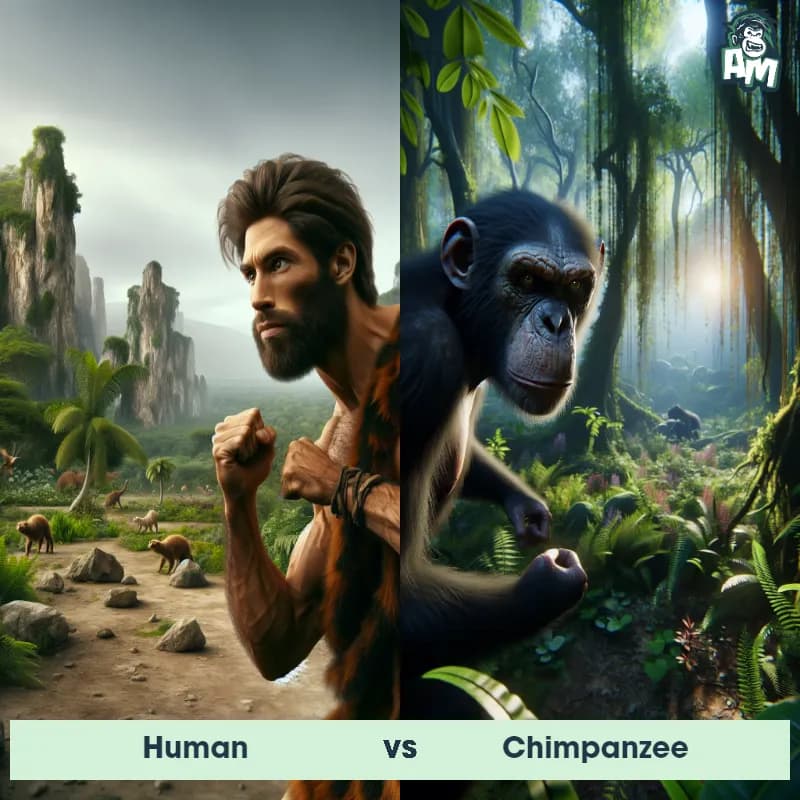 Human vs Chimpanzee - Animal Matchup Human vs Chimpanzee - Animal Matchup