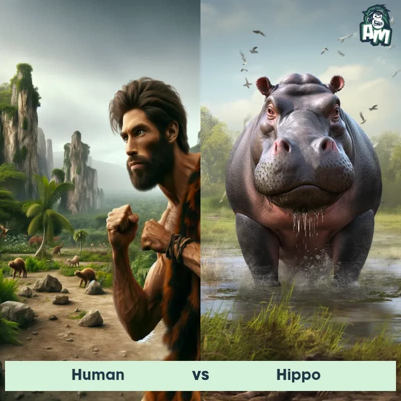 Human vs Hippo - Animal Matchup Human vs Hippo - Animal Matchup