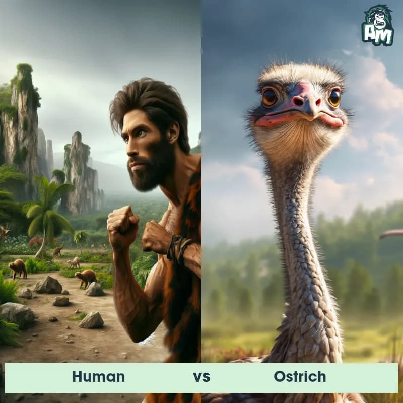 Human vs Ostrich - Animal Matchup Human vs Ostrich - Animal Matchup