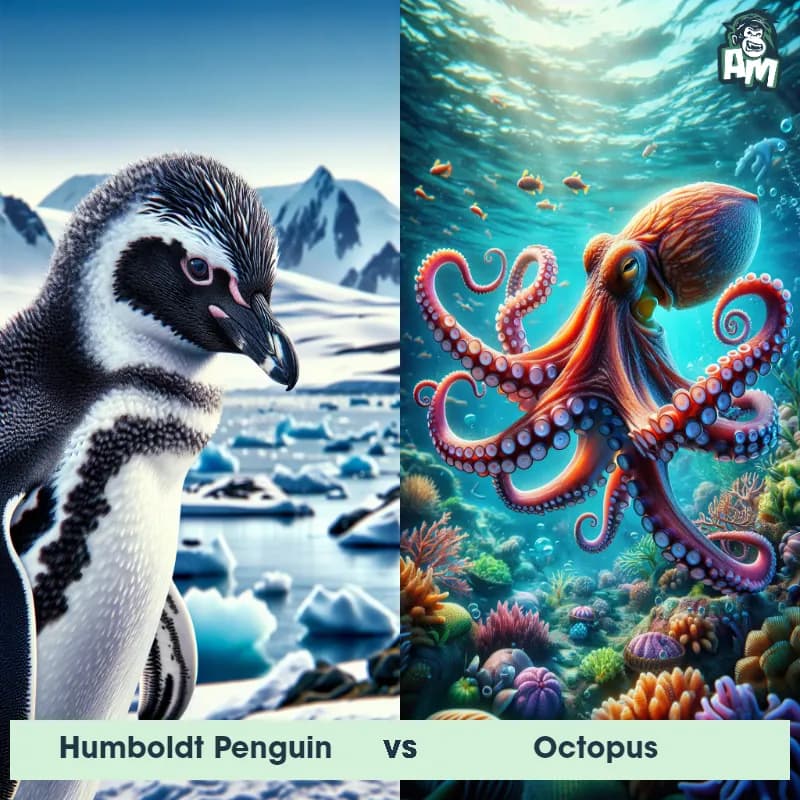 Humboldt Penguin vs Octopus - Animal Matchup Humboldt Penguin vs Octopus - Animal Matchup