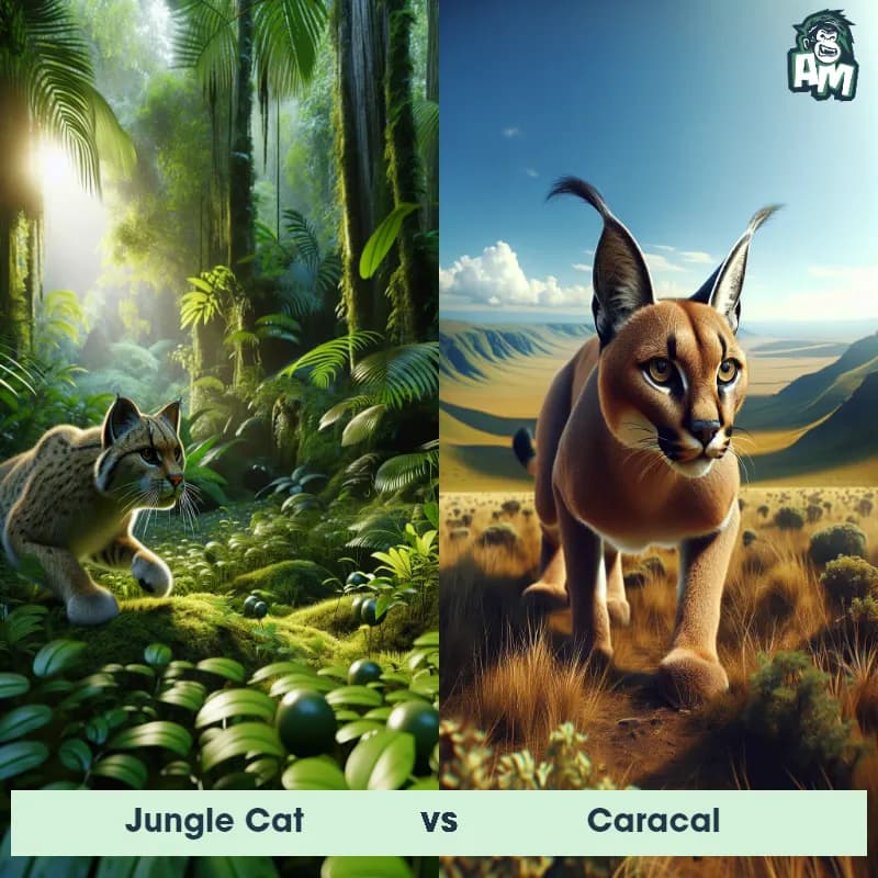 Jungle Cat vs Caracal - Animal Matchup Jungle Cat vs Caracal - Animal Matchup