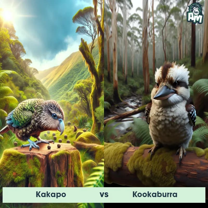 Kakapo vs Kookaburra - Animal Matchup Kakapo vs Kookaburra - Animal Matchup