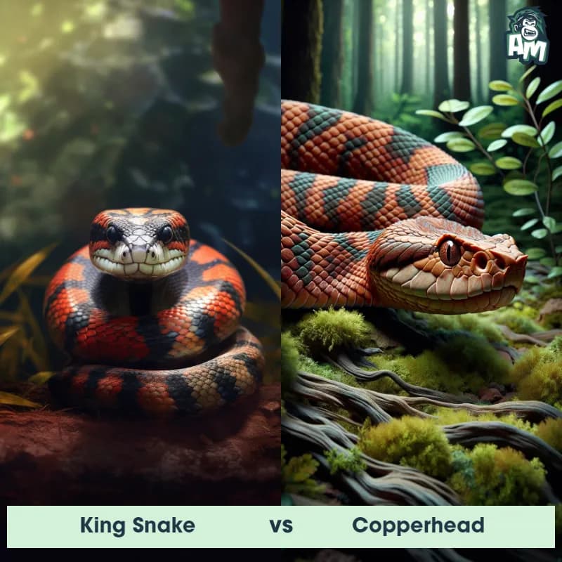 King Snake vs Copperhead - Animal Matchup King Snake vs Copperhead - Animal Matchup