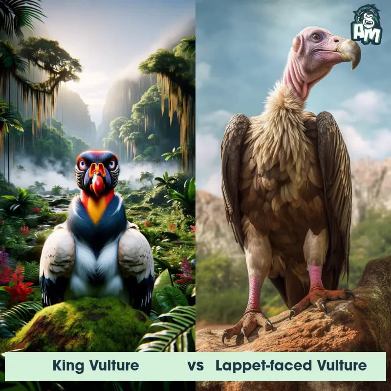King Vulture vs Lappet-Faced Vulture - Animal Matchup King Vulture vs Lappet-Faced Vulture - Animal Matchup