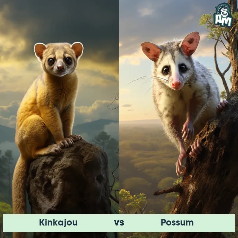 Kinkajou vs Possum - Animal Matchup Kinkajou vs Possum - Animal Matchup