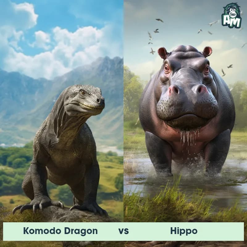 Komodo Dragon vs Hippo - Animal Matchup Komodo Dragon vs Hippo - Animal Matchup