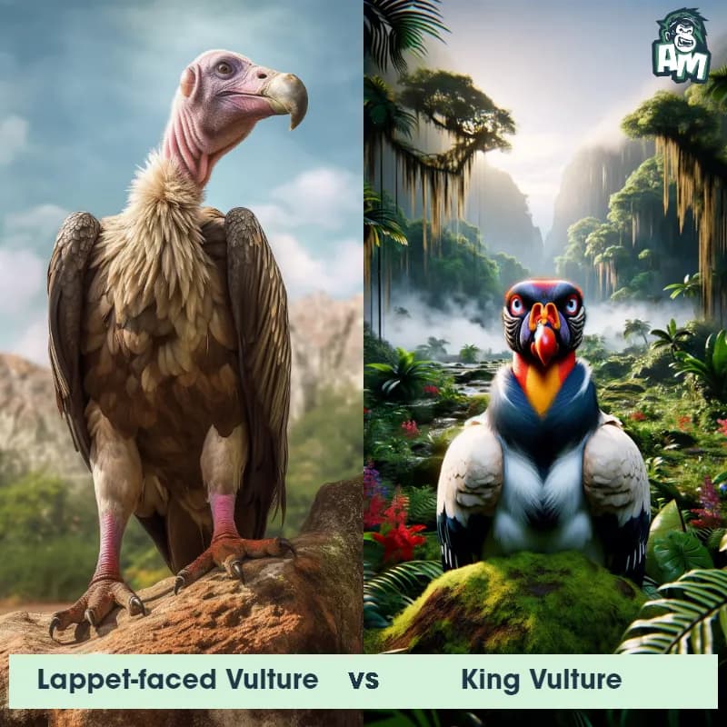 Lappet-Faced Vulture vs King Vulture - Animal Matchup Lappet-Faced Vulture vs King Vulture - Animal Matchup