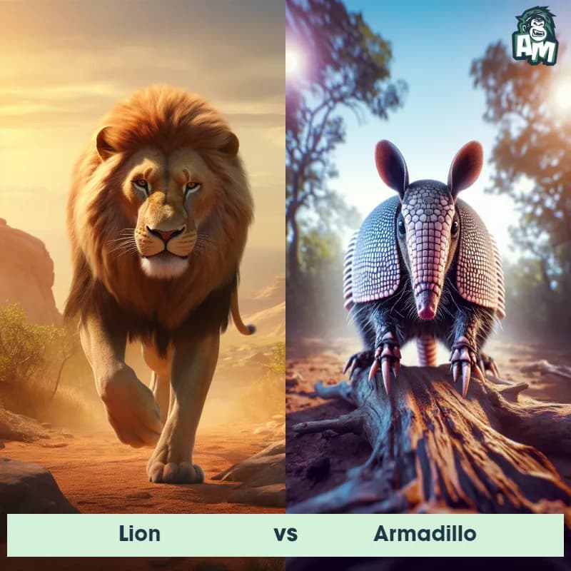 Lion vs Armadillo - Animal Matchup Lion vs Armadillo - Animal Matchup