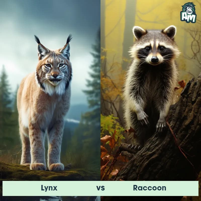Lynx vs Raccoon - Animal Matchup Lynx vs Raccoon - Animal Matchup