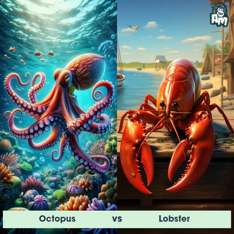 Octopus vs Lobster - Animal Matchup Octopus vs Lobster - Animal Matchup