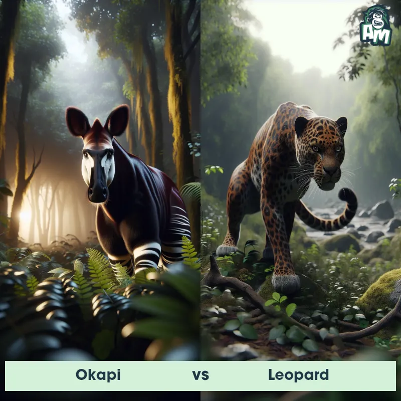 Okapi vs Leopard - Animal Matchup Okapi vs Leopard - Animal Matchup
