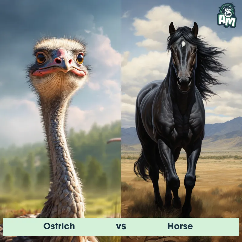 Ostrich vs Horse - Animal Matchup Ostrich vs Horse - Animal Matchup