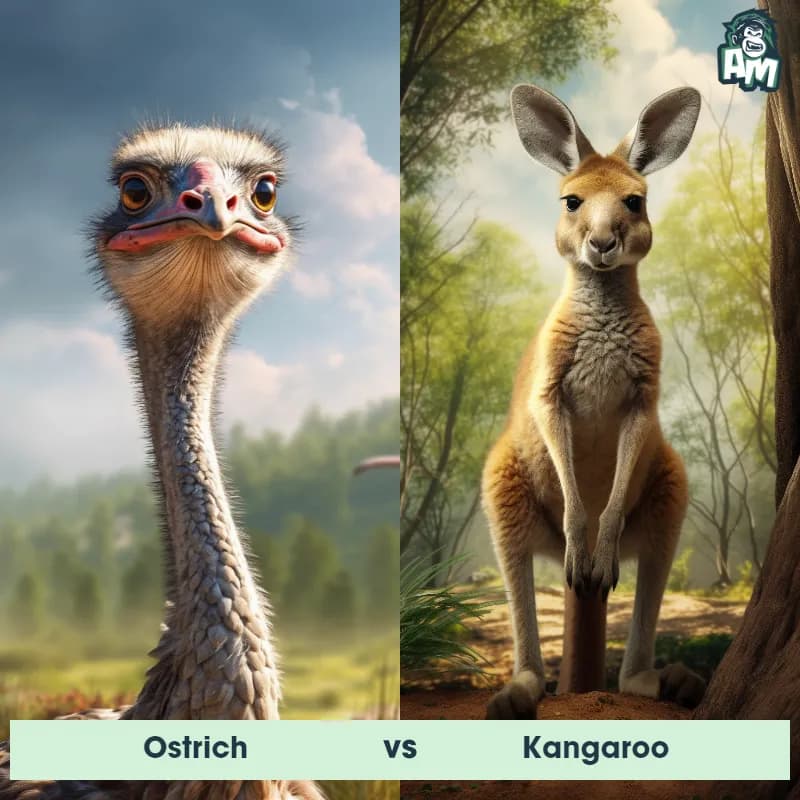 Ostrich vs Kangaroo - Animal Matchup Ostrich vs Kangaroo - Animal Matchup