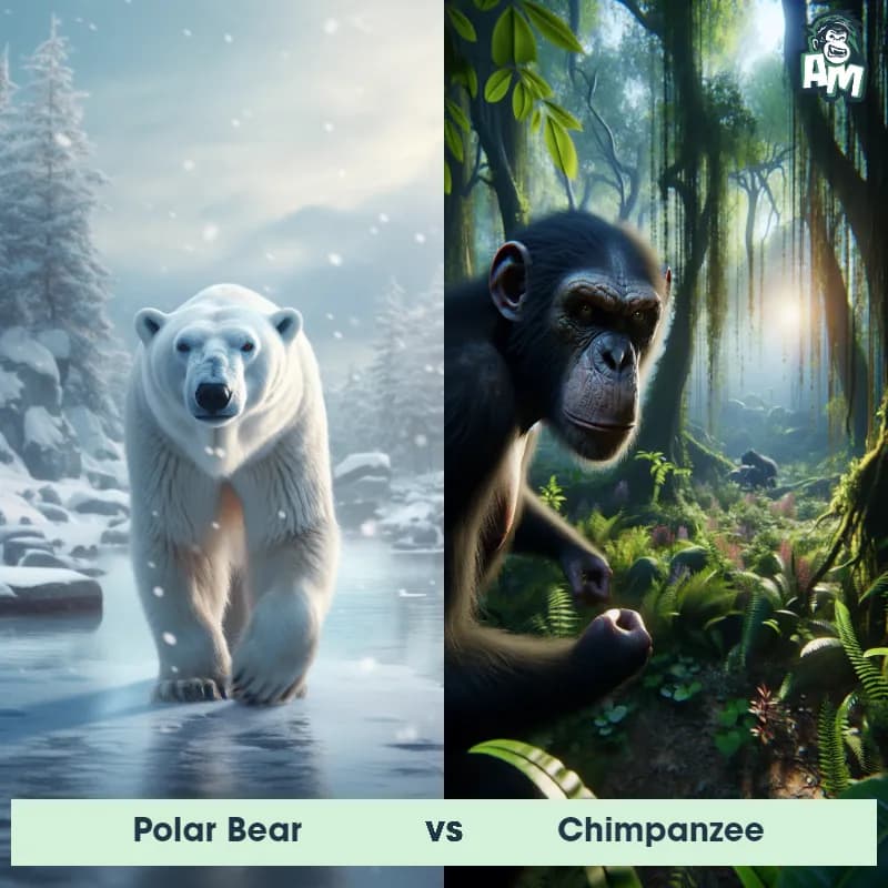 Polar Bear vs Chimpanzee - Animal Matchup Polar Bear vs Chimpanzee - Animal Matchup