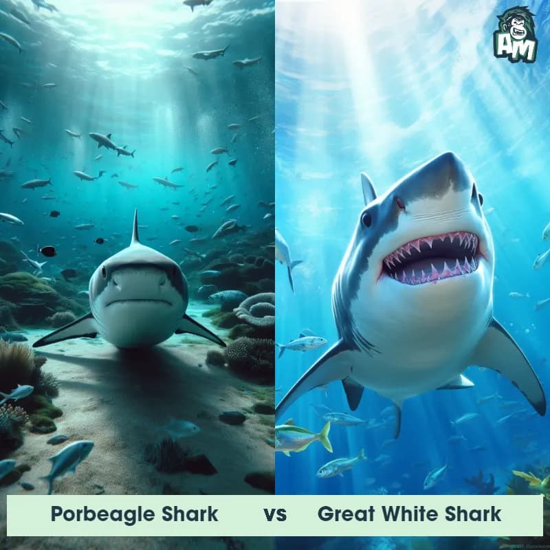 Porbeagle Shark vs Great White Shark - Animal Matchup Porbeagle Shark vs Great White Shark - Animal Matchup