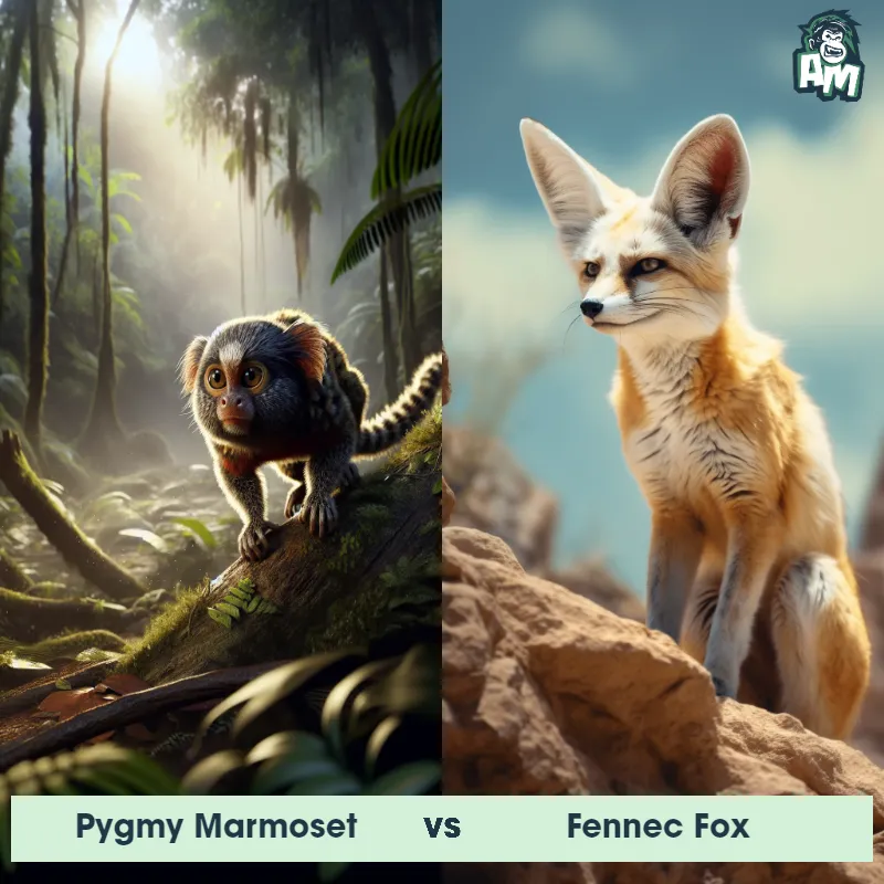 Pygmy Marmoset vs Fennec Fox - Animal Matchup Pygmy Marmoset vs Fennec Fox - Animal Matchup
