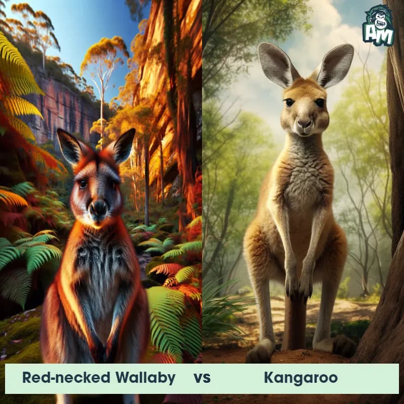 Red-Necked Wallaby vs Kangaroo - Animal Matchup Red-Necked Wallaby vs Kangaroo - Animal Matchup