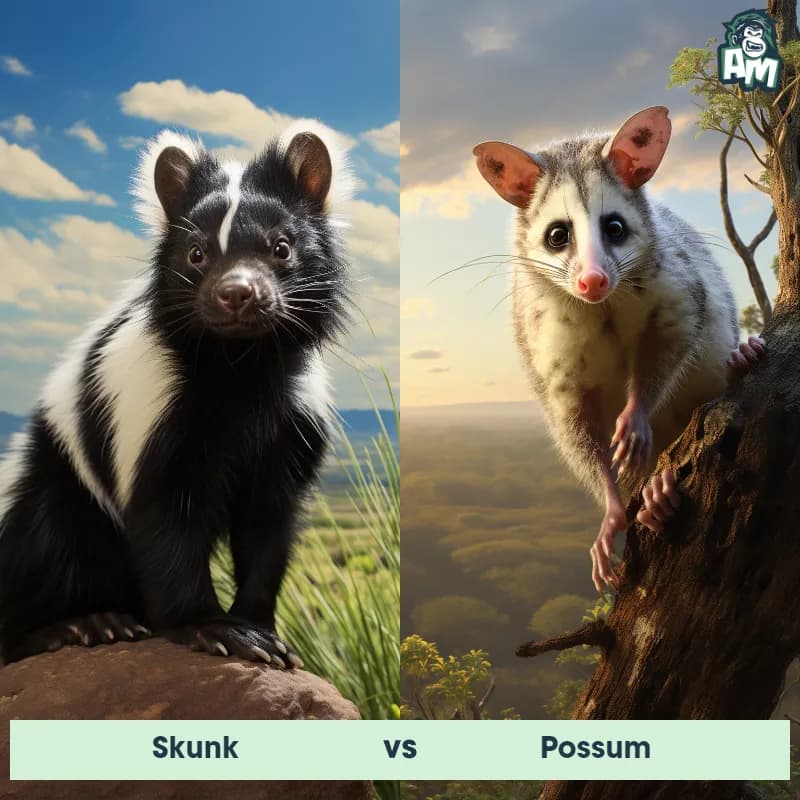 Skunk vs Possum - Animal Matchup Skunk vs Possum - Animal Matchup