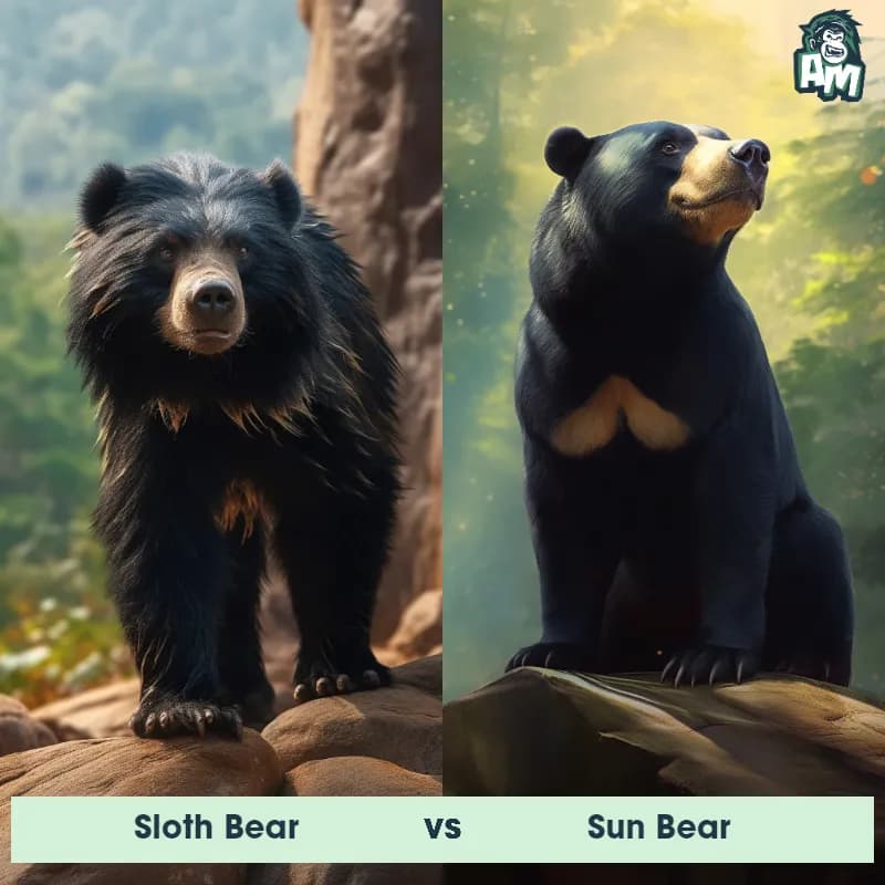 Sloth Bear vs Sun Bear - Animal Matchup Sloth Bear vs Sun Bear - Animal Matchup
