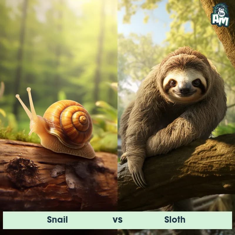 Snail vs Sloth - Animal Matchup Snail vs Sloth - Animal Matchup