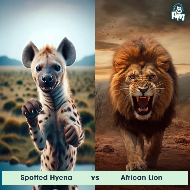 Spotted Hyena vs African Lion - Animal Matchup Spotted Hyena vs African Lion - Animal Matchup