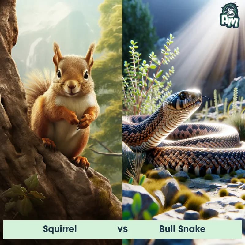 Squirrel vs Bull Snake - Animal Matchup Squirrel vs Bull Snake - Animal Matchup