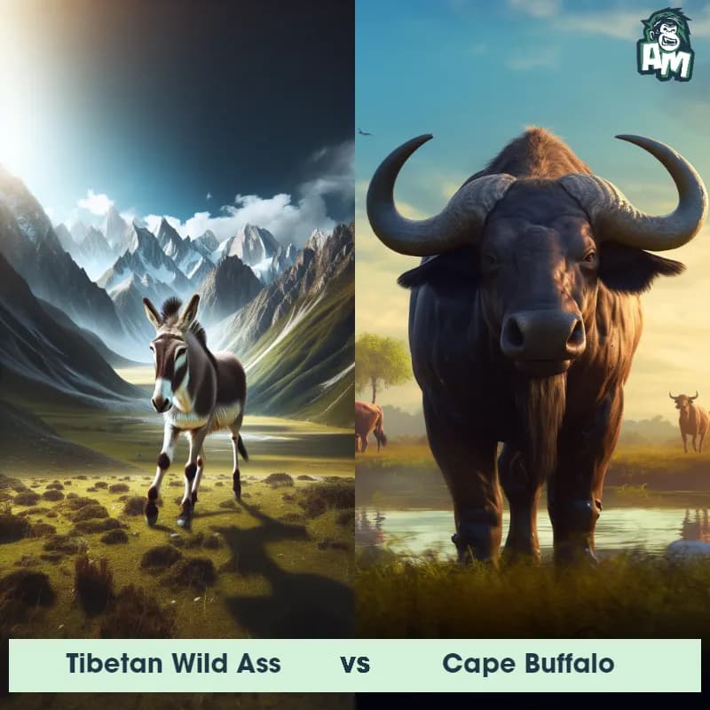 Tibetan Wild Ass vs Cape Buffalo - Animal Matchup Tibetan Wild Ass vs Cape Buffalo - Animal Matchup