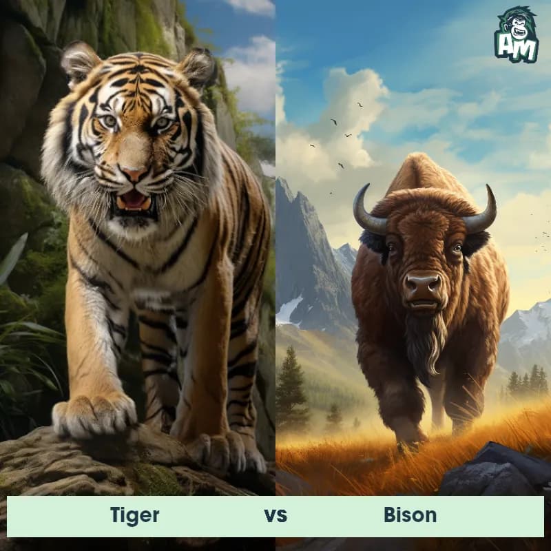Tiger vs Bison - Animal Matchup Tiger vs Bison - Animal Matchup