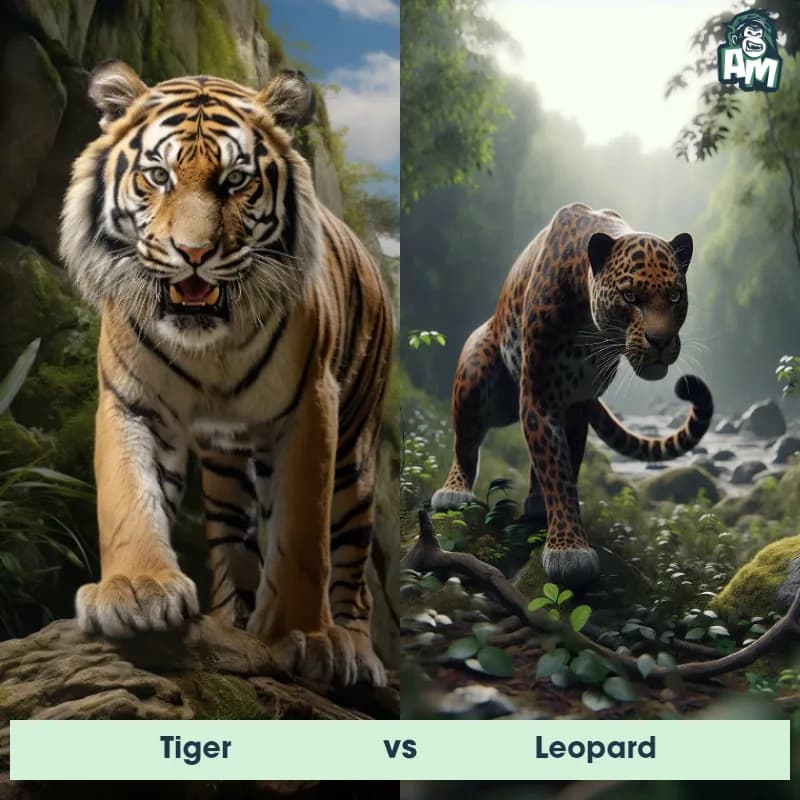 Tiger vs Leopard - Animal Matchup Tiger vs Leopard - Animal Matchup
