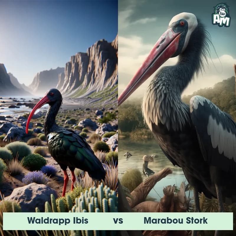 Waldrapp Ibis vs Marabou Stork - Animal Matchup Waldrapp Ibis vs Marabou Stork - Animal Matchup