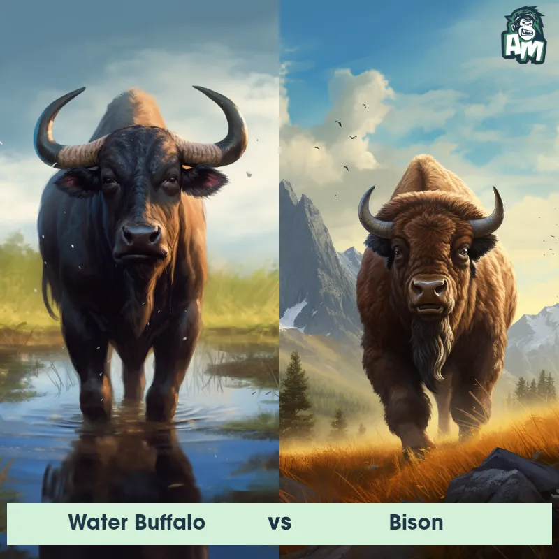 Water Buffalo vs Bison - Animal Matchup Water Buffalo vs Bison - Animal Matchup