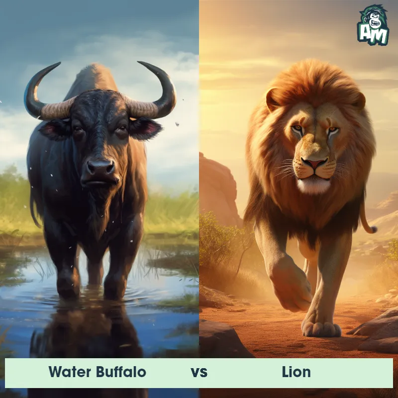 Water Buffalo vs Lion - Animal Matchup Water Buffalo vs Lion - Animal Matchup