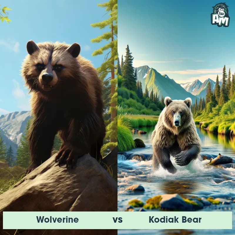 Wolverine vs Kodiak Bear - Animal Matchup Wolverine vs Kodiak Bear - Animal Matchup