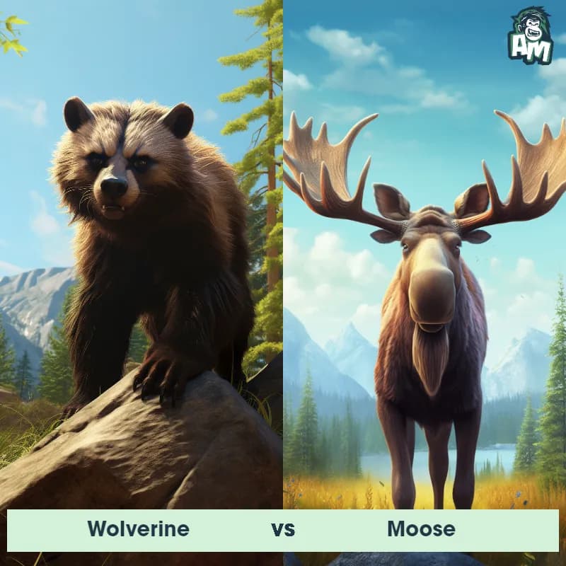 Wolverine vs Moose - Animal Matchup Wolverine vs Moose - Animal Matchup