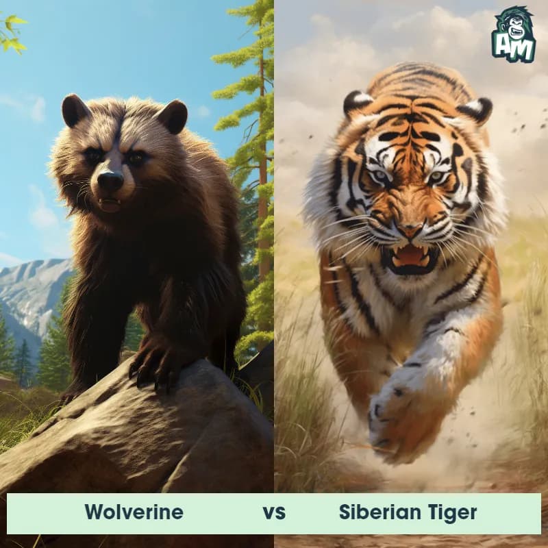 Wolverine vs Siberian Tiger - Animal Matchup Wolverine vs Siberian Tiger - Animal Matchup